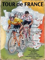 Metalen Wandbord  Tour de France - 20 x 30 cm