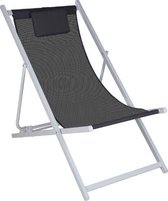 Strandstoel met aluminium frame - Div kleuren - Antraciet