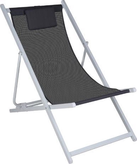 kraam Slang einde Strandstoel met aluminium frame - Div kleuren - Antraciet | bol.com