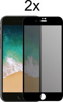 Privacy Screenprotector iPhone 7 screenprotector - Beschermglas iPhone 7 screen protector glas - Anti Spy - 2 stuks