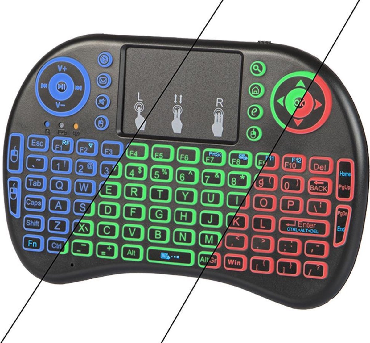 PROLECH Mini draadloos toetsenbord Blow KS-2 met achtergrondverlichting en touchpad