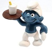 Schleich Smurf kelner met dienblad (ca 6 cm)