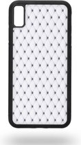 White Leather Cushion Telefoonhoesje - Apple iPhone Xs Max