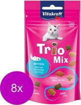 Vitakraft Trio Mix 60 g - Kattensnack - 8 x Vis