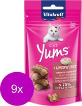 Vitakraft Cat Liquid Snack 9 stuks - Kattensnack - 11 x Eend