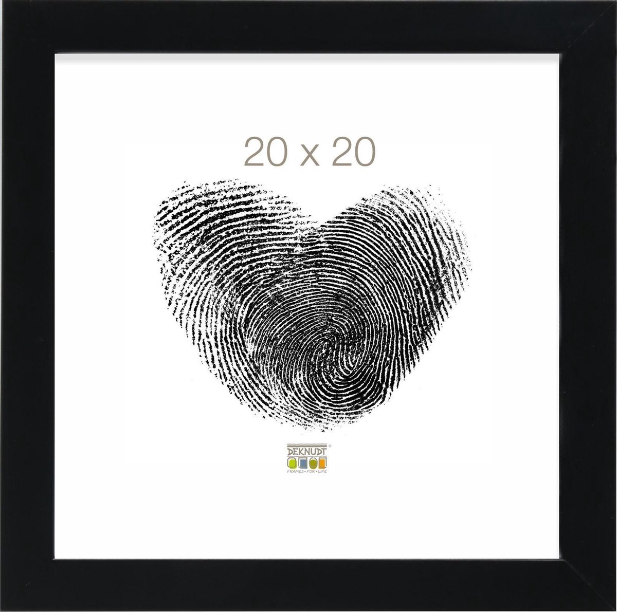 Deknudt Frames Fotolijst - Zwart - S45SK2 - Fotomaat: 20x20 cm