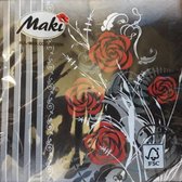 Pol-Maki - Servetten - Rozen - 33x33