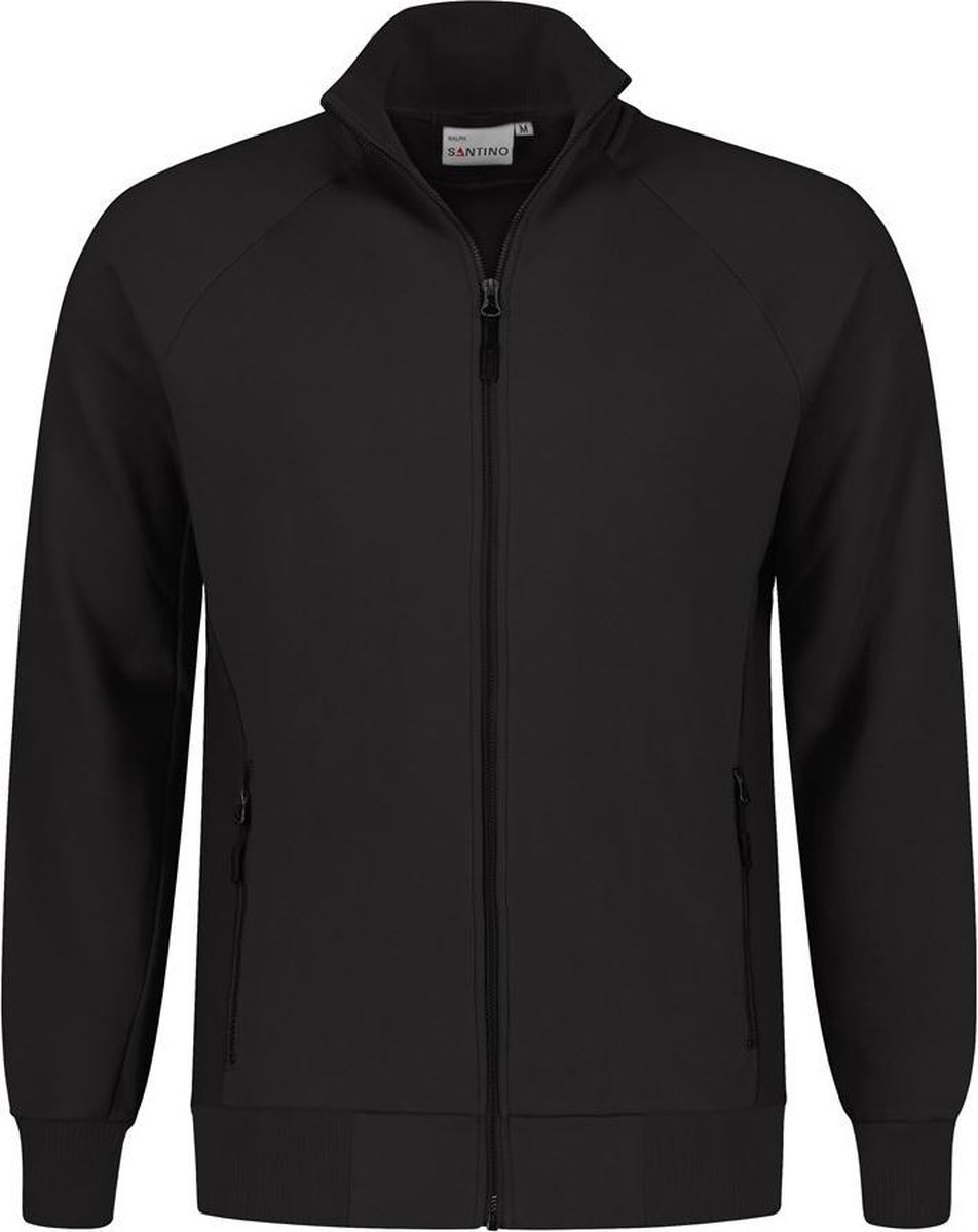 Santino Reno Hooded sweater lange mouwen +Rits - Zwart - XXL