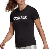adidas Ess. Slim Logo Shirt Dames - sportshirts - zwart - maat S