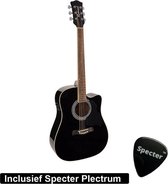 Richwood Semi Akoestische Elektrische Gitaar Artist Series met Plectrum | Ingebouwde Tuner / Stemapparaat | Gitaar | Akoestisch | Elektrisch |Gitaar met accessoires