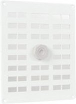 NEDCO ventilatierooster | aluminium | 250 x 200 mm | afsluitbaar | met gaas | wit