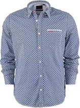 Overhemd Manaia Print Blauw (21AN552 - 295)