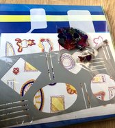 Scrapbook pakket Blauw incl Fotoalbum, knipvellen enz