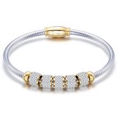 Amodi® Jewellery - Zirkonia Beads Armband - Goud- en Zilverkleurig