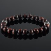 JayC's Armband heren Tiger-Eye darkred