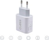Oplader 20W - Adapter - USB-C naar USB-C - snellader - fast charge - Wit