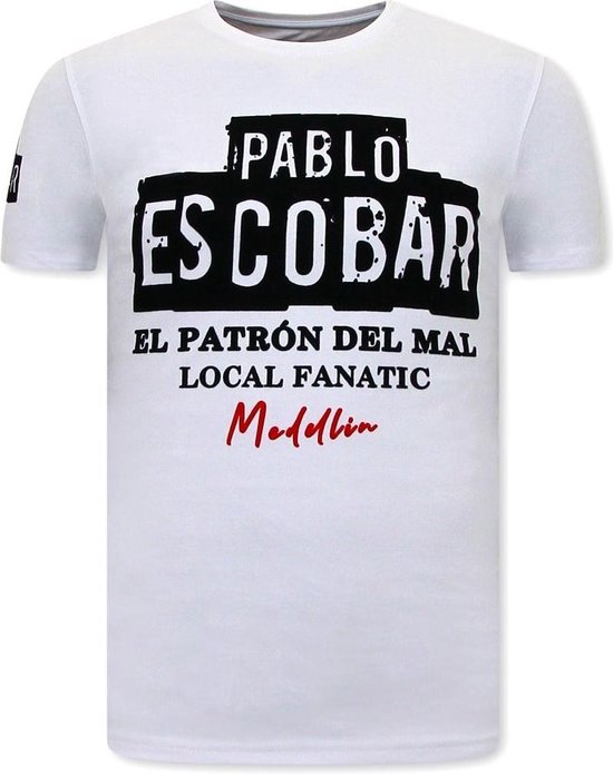T-shirt Heren El Patron - Wit