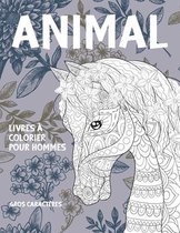 Livres a colorier pour hommes - Gros caracteres - Animal