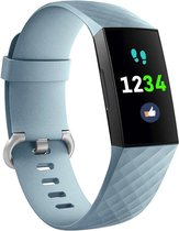 YONO Fitbit Charge 4 Bandje – Charge 3 – Siliconen – Lichtblauw – Small