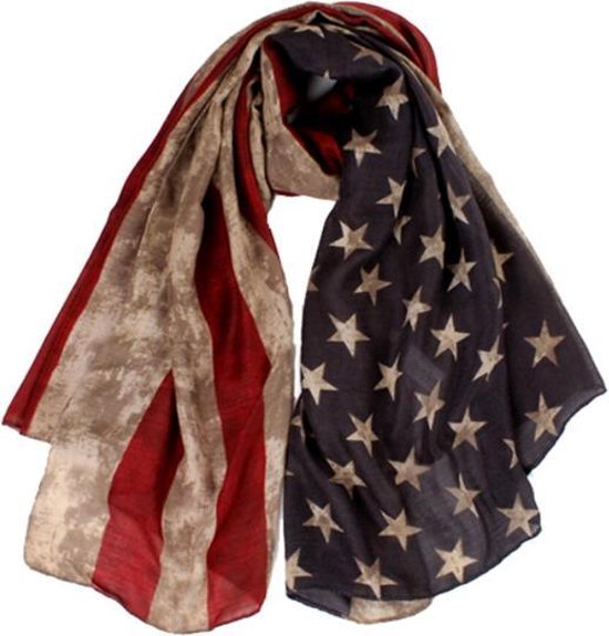 Sjaal met Amerikaanse Vlag - Scarf - Chiffon