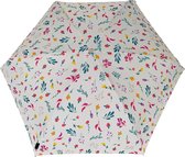 Smati Fleurs  Opvouwbare Paraplu - Mini - Manueel - ø 93 cm - Fleurs   Wit