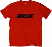 Billie Eilish Heren Tshirt -S- Racer Logo & Blohsh Rood