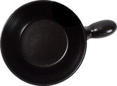 Fonduepan aardewerk zwart 24 cm x 9,5 cm