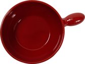 Fonduepan aardewerk rood 21 cm x 7,8 cm