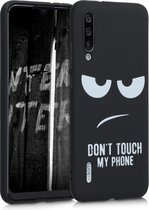 kwmobile telefoonhoesje compatibel met Xiaomi Mi A3 / CC9e - Hoesje voor smartphone in wit / zwart - Don't Touch My Phone design