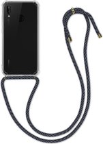 kwmobile telefoonhoesje compatibel met Huawei P20 Lite - Hoesje met koord - Back cover in antraciet