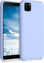 kwmobile telefoonhoesje voor Huawei Y5p - Hoesje met siliconen coating - Smartphone case in mat lichtblauw