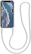 kwmobile hoesje voor Apple iPhone XS - Beschermhoes voor smartphone in transparant / zilver - Hoes met koord