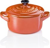 Le Creuset 6 Aardewerken mini braadpannetjes in Metallic Flame 10cm 0,25l