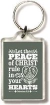 Sleutelhanger - let the peace of Christ - Bijbel - Christelijk - Majestic Ally - 1 stuk