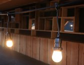 SET: Guirlande 5m met 10 hangfittingen 20,5cm, eindstekker met 10 lampen