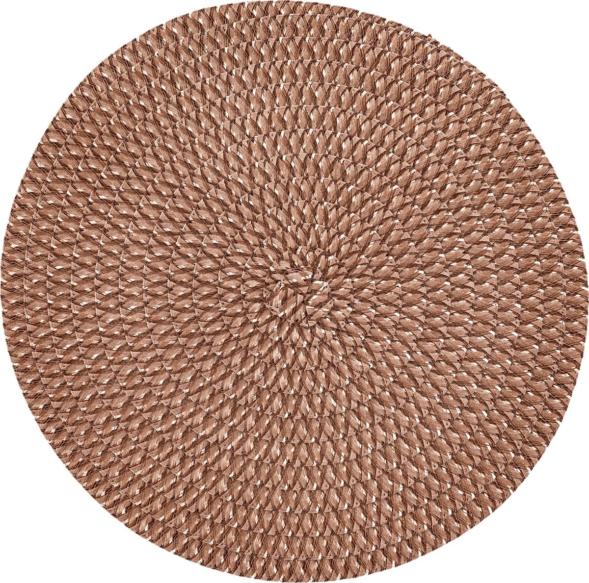Secret de Gourmet Placemat Rond o38cm - Set van 4 stuks - Taupe/Goud