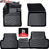 Rizline 3D rubberen matten automatten vloermatten compatibel met FIAT 500 en 500C Premium 3D originele pasvorm-rubberen zwart