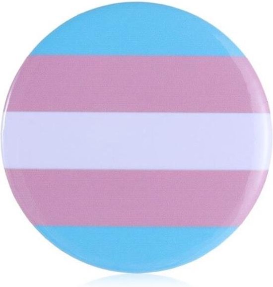 Pride Transgender Kledingspeld Rond - LGBTQ + Gay Pride Pin - 1 stuks