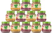 Olvarit BIO variatiemenu Fruit - 4 maanden - 2 verschillende smaken - babyvoeding - 12 stuks