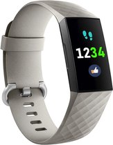 YONO Fitbit Charge 4 Bandje – Charge 3 – Siliconen – Creme – Large