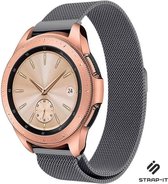 Milanees Smartwatch bandje - Geschikt voor Strap-it Samsung Galaxy Watch 42mm Milanees bandje - space grey - Strap-it Horlogeband / Polsband / Armband