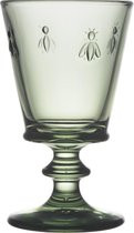 La Rochère Bee - wijnglas - bijtjes - groen - handgeblazen - H 14 cm