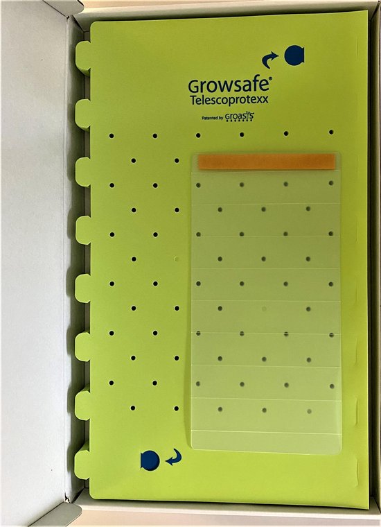 Groasis Growsafe® Telescoprotexx  50 stuks plant- en boombeschermers, beschermkokers, plantbuis, groeikoker, 50 vellen per doos UV bestendig kunststof, standaard hoogte 49 cm - Groasis