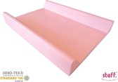 Steff - aankleedkussen - met opstaande randen 70x50 cm - roze - kwaliteitslabel OEKO-TEX standard 100
