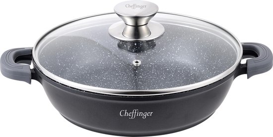 Cheffinger 28cm Lage Kookpot / Braadpan - CF-SC28
