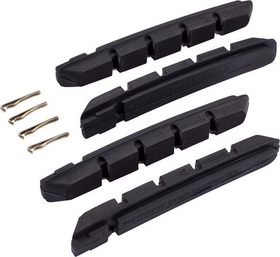Foto: Shimano remblokrubbers m70r2 velgrem rubber zwart 4 stuks