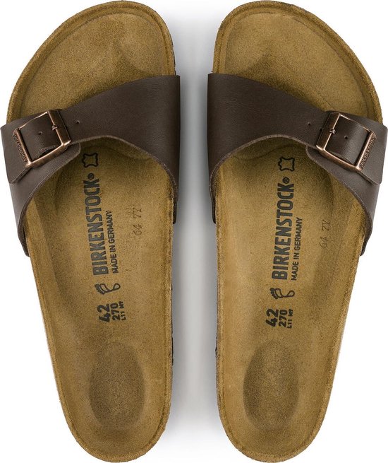 Birkenstock Madrid Dames Slippers Donker Bruin Regular Maat 38 | bol.com