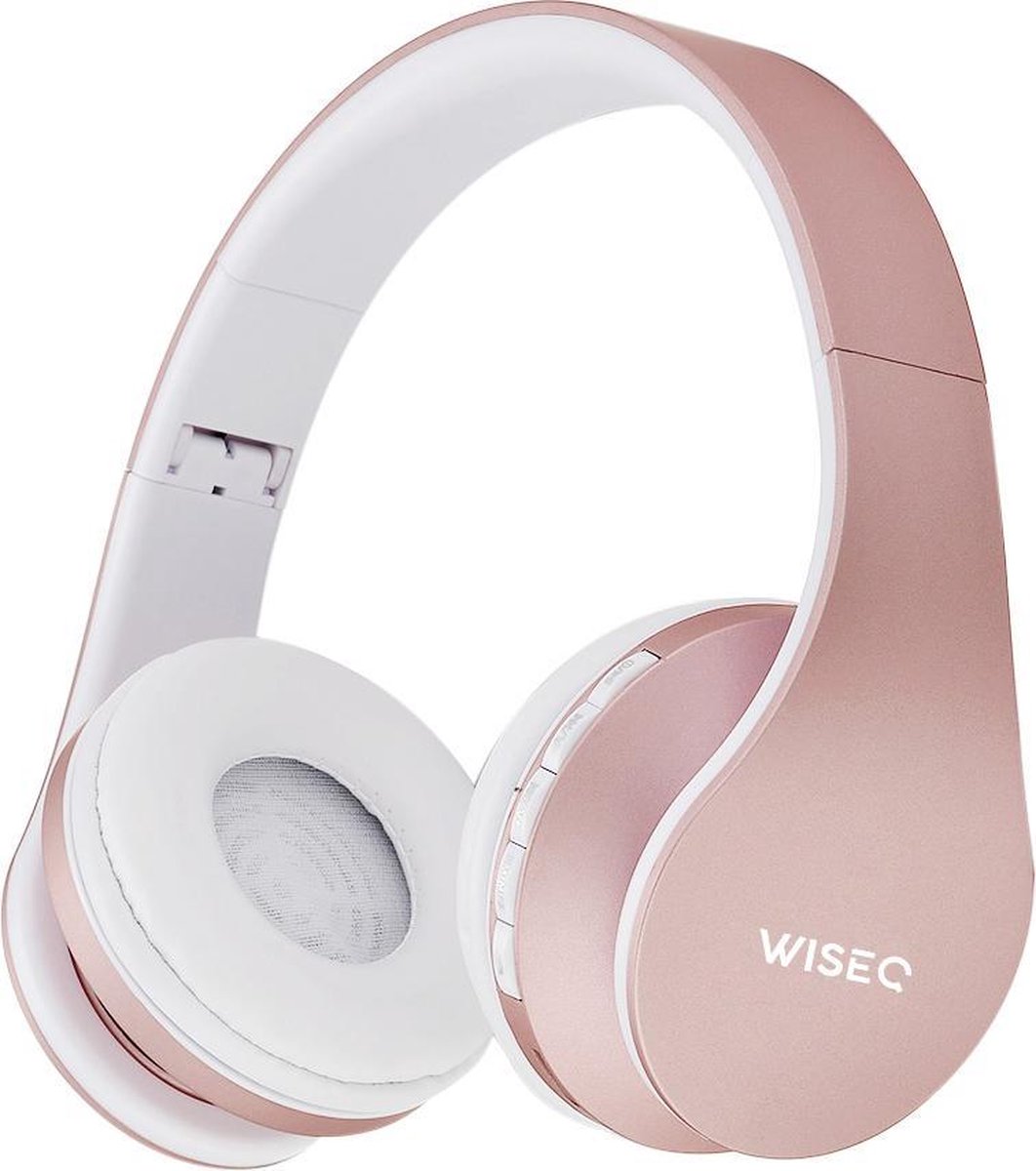 WiseQ Draadloze Koptelefoon Voor Kinderen - Bluetooth 5.0 - Roze - Over Ear - Kinderkoptelefoon