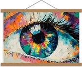 Schoolplaat – Oog van Regenboogkleuren - 60x40cm Foto op Textielposter (Wanddecoratie op Schoolplaat)