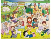 Puzzel Kinderboerderij - houten legpuzzel met dieren - puzzel voor kinderen - 30 stukjes